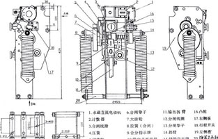 斷路器不能合閘是常見故障之一，遇到此故障，可對照控制接線圖(圖1)從幾個主要故障點來檢查。首先檢查控制保險1FU、2FU和合閘熔斷器3FU、4FU，然后檢查轉(zhuǎn)換開關(guān)SA⑤—⑧觸點在合閘位置時是否通，斷路器輔助觸點QF·1是否通，檢查合閘接觸器Q線圈和合閘線圈r1是否燒壞，最后再分析機(jī)械方面的故障。下面我就維修中遇到的幾種常見故障做以剖析。